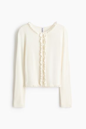 H&M Cardigan mit Volants - White