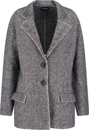 Giorgio Armani Blazer met enkele rij knopen - Grijs