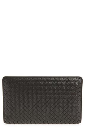 Bottega Veneta Agenda Intrecciato Leather Frame Clutch in 2095 Espresso-Brass V at Nordstrom