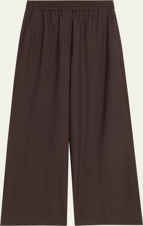 Brunello Cucinelli Wool-Blend Wide-Leg Pants