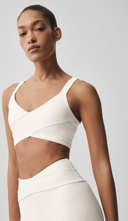 Alo | Airlift Horizon Bra in Ivory White, Size: Medium
