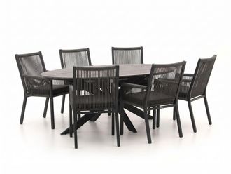 Manifesto Furniture Manifesto Rivola/Fidenza ovaal 220cm dining tuinset 7-delig