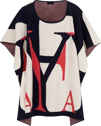 Fay Poncho - Dames - Zomerjassen - Veelkleurig - M - Wol - Jassen