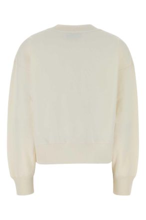 Gucci Womens Ivory Cotton Sweatshirt Milkmix Exterior: Felpe