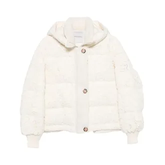 Ermanno Scervino Chaqueta Acolchada con Detalle de Encaje - Jackets - Mujer - Blanco - S