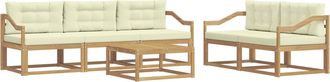 vidaXL Conjunto De Sof&aacute;s De Exterior 6 Uds. Blanco Y Crema Vidaxl