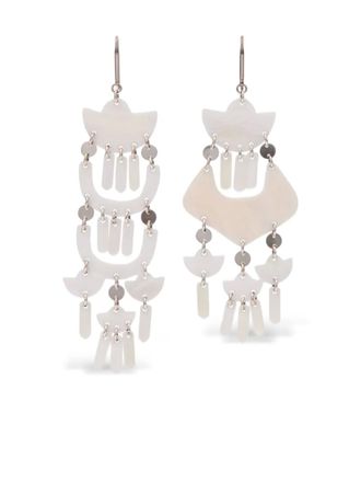 Isabel Marant Lange oorbellen - Wit