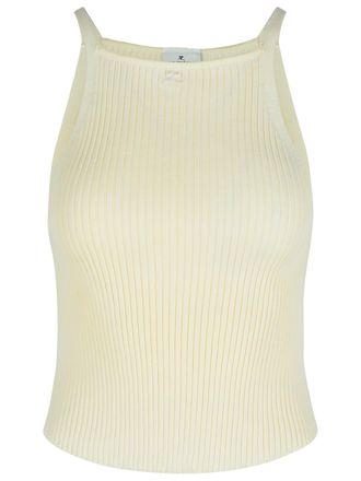 Courrèges Ivory Viscose Blend Top