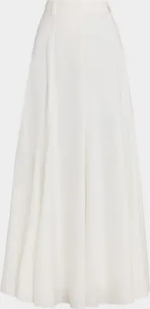 Brunello Cucinelli Techno Cotton Poplin Maxi Skirt