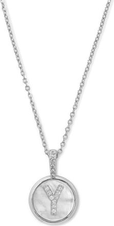 Melinda Maria Baby Love Letters Initial Pendant Necklace in Silver Y at Nordstrom