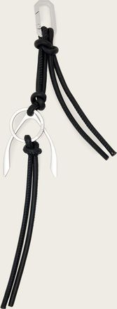 AllSaints Leather Metal Wishbone Bag Charm, Size: One Size