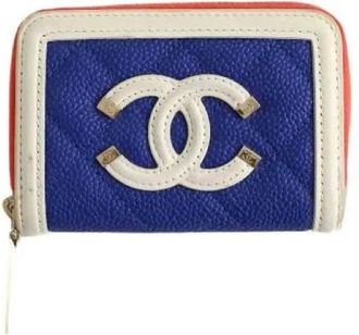 Chanel Pre-owned Wallets, female, Blue, Size: ONE SIZE Pre-owned Porte-monnaie Wallet