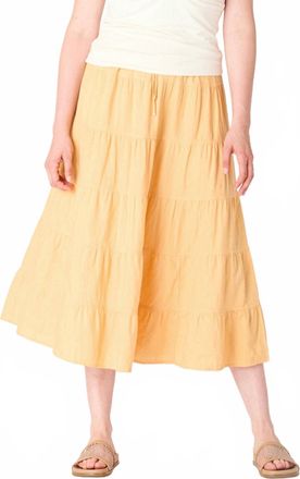 Dex Clothing Soft Midi Skirt In Apricot