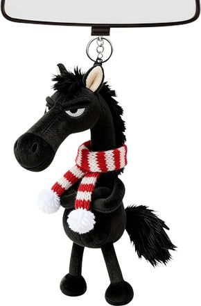 Generic Plush Horse Keyring, 2026 Year Of The Horse Keychain Cute Plush, 20cm Bag Charm, Chinese New Year Giftideas, For Women Men Family Teens Son Daughter G