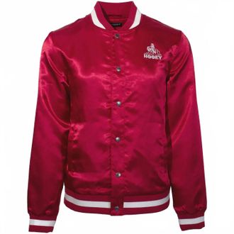 Hooey Mens Bomber Rodeo Satin Jacket In Red