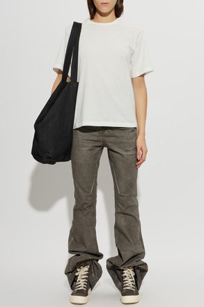 Rick Owens T-shirt With A Crew Neck, Womens, White