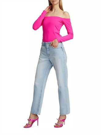 Susana Monaco Off Shoulder Top In Magenta