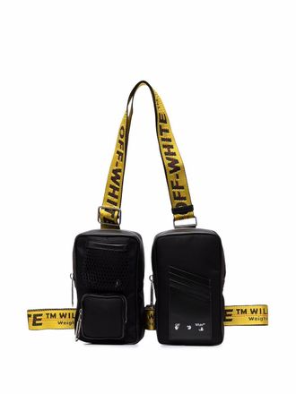 Off-white double pouch shoulder bag - men - Leather/Polyester - OS - Black