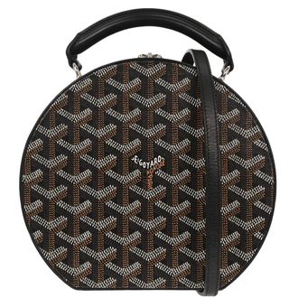 Goyard Alto Hatbox Bag Coated Canvas Brown Canvas Handbag (Pre-Owned)