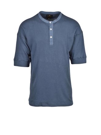 Vivienne Westwood Blue Cotton Grandad Serafino T-Shirt
