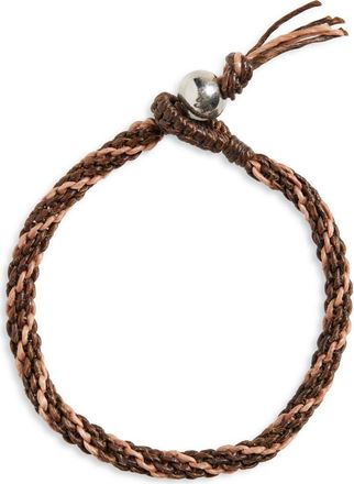 Caputo & Co. Mens Hand-Knotted Stripe Macramé Bracelet in Brown Combo at Nordstrom Rack