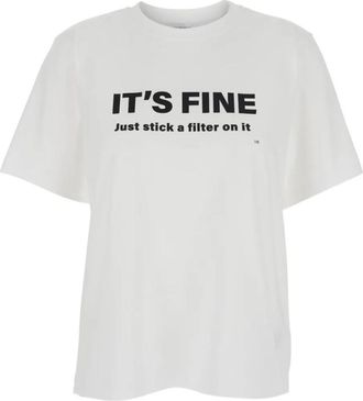 Victoria Beckham White Printed T-Shirt