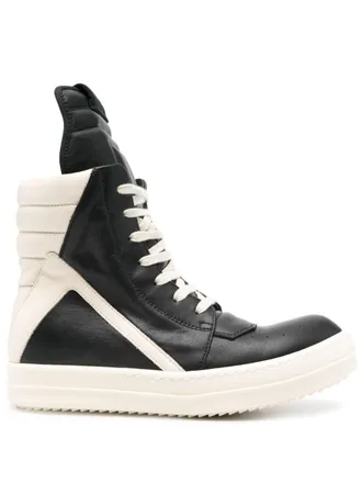 Rick Owens Hollywood Geobasket Black/Milk sneakers - women - Rubber - 35