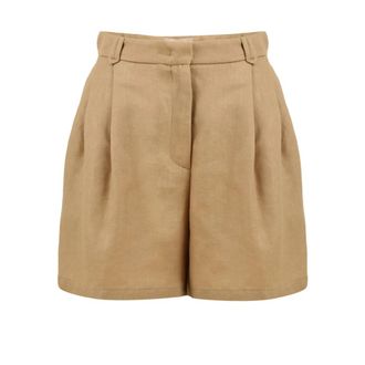 Drumohr Stijlvolle Beige Shorts - Dames - Bermuda - Beige - 2XS - Korte Broeken