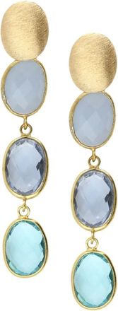 Lott. Gioielli Ce Qu Three Framed Stones Earrings - Dames - Oorbellen - Veelkleurig - ONE Size - Accessoires
