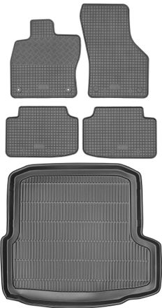 OEM Juego De Alfombrillas De Goma Para Coche Y Alfombrilla Para Maletero Para Skoda Octavia Iii Sed&aacute;n (2013-2020)