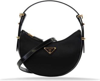Prada Tassen, Dames, Zwart, ONE Size, Stijlvolle Crossbody Tas met Rits