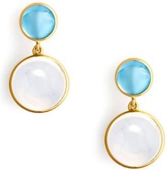 Syna Cirra Moon Drop Earrings in Blue Topaz at Nordstrom