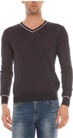 Armani Jeans Stijlvolle Gebreide Trui Pullover - Heren - V-hals truien - Blauw - XL - Truien & Vesten