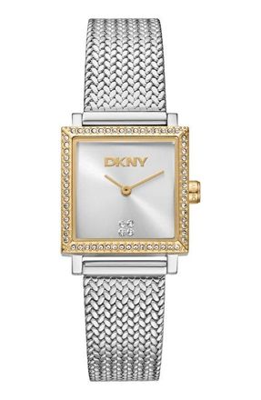 DKNY Milanese Square Watch, 24mm x 31mm in Silver/Gold Tone at Nordstrom