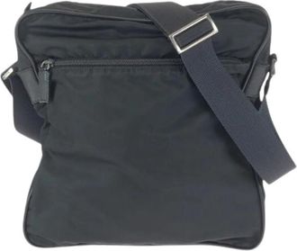 Prada Pre-owned Tessuto Nylon Schoudertas - Dames - Vintage Schoudertas - Zwart - ONE Size - Nylon - Vintage