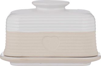 Mason Cash Rustic Charm Butter Dish, Covered Stoneware Butter Keeper in Beige at Nordstrom