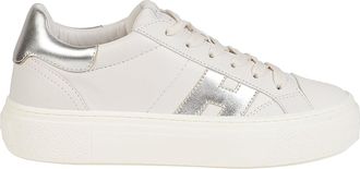 Hogan H705 Low Top Metallic Leather Sneakers
