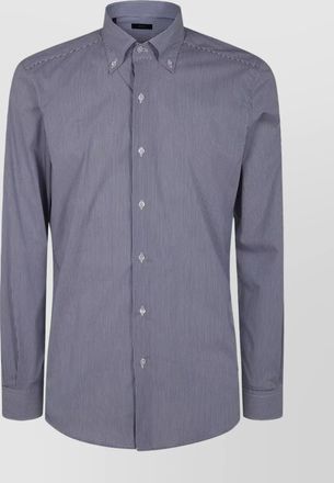 Fay striped button-down collar long sleeves shirt