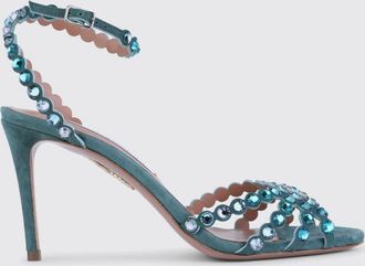 Aquazzura Sandalo Tequila Aquazzura in camoscio con strass