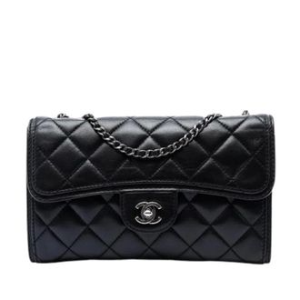 Chanel Pre-owned Classic Flap Crossbody Bag - Dames - Pre-owned - Zwart - Maat: ONE Size Leer