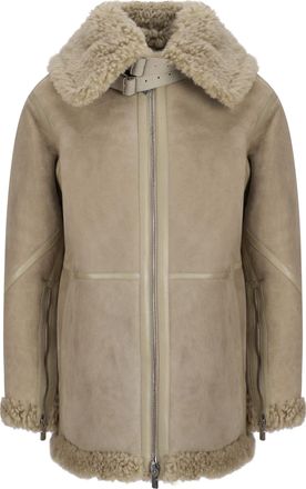 Burberry Shearling Zip-up Jacket