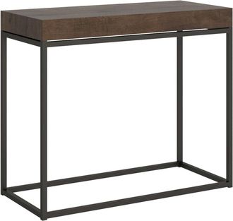 Itamoby Consola extensible 90x40/196 cm efecto madera nogal y hierro