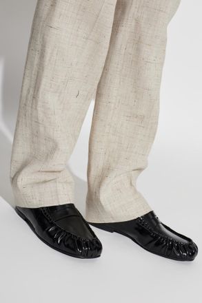 Alohas Aven Leather Loafers, Womens, Black