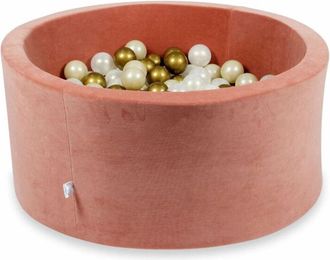 OEM Piscina Seca 90x40cm Velvet Soft Canyon Clay Con 300 Bolas: Oro Claro, Opalescente, Oro Viejo