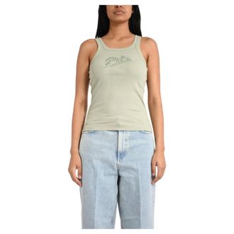Pinko Pinko, Tops, Dames, Groen, XS, Katoen, Mouwloze Tops