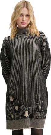 Maison Margiela Omkeerbare Wol Jurk - Dames - Kleedjes - Zwart - XS - Wol - Kleedjes