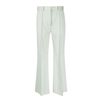 Lanvin Dames, Broeken, Groen, Maat: S Wol