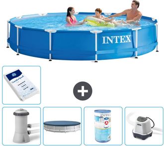 Intex Piscina Con Estructura Redonda - 366x76 Cm - 8-piezas S31734