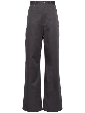 Loewe high-waist wide-leg trousers - Grey