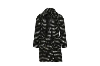 Diane Von F&uuml;rstenberg Diane Von Furstenberg Polka Dot Trench Coat in Black Wool
